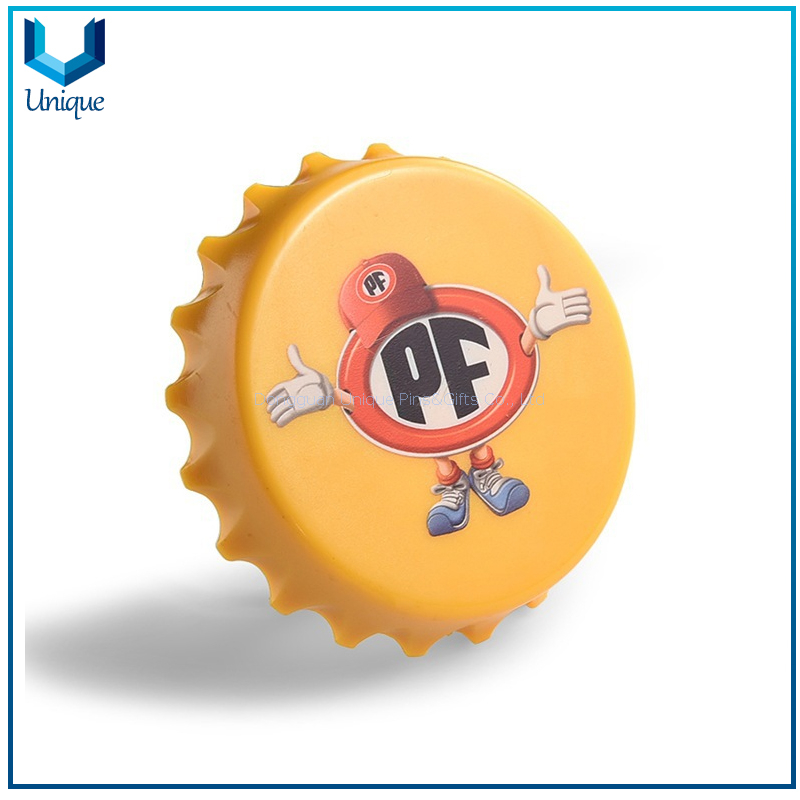 Custom Made Round Bottle Cap Shape Metal Bottle Opener, Fashion Beer